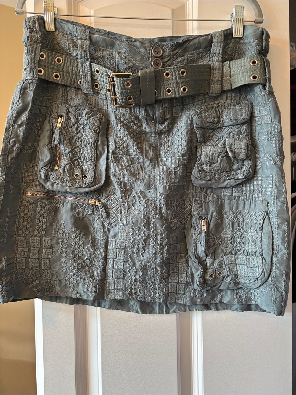 JOHNNY WAS..AUGUSTA CARGO SKIRT..6